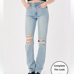 Ripped Holister jeans, tag still on.